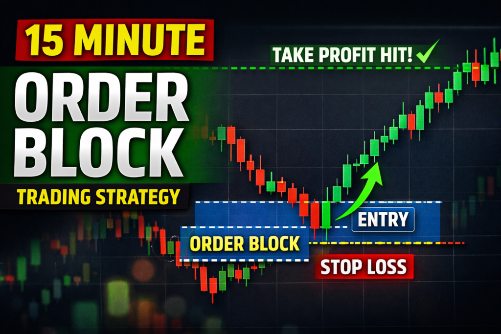 15 Minute Time Frame Trading Strategy Using Order Blocks (Forex & Crypto)